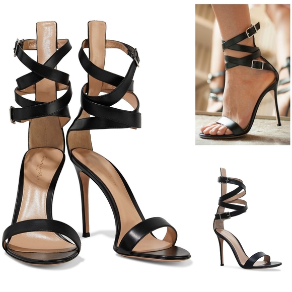 Gianvito Rossi  ALERIS 105 LEATHER SANDALS - Picture 1 of 10